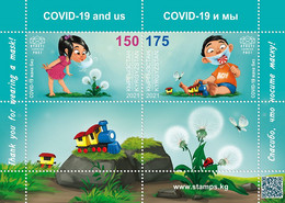 Stamps Of Kyrgyzstan 2021 (pre-order) - Collective Minisheet (block).  179-180N. COVID-19 And Us. - Kirgisistan