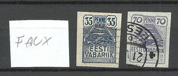FAUX Estland Estonia Michel 10 - 11 Classic Forgeries From 1920ies Made By Jaan Lubi O - Estonia