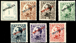 ESPAGNE / SPAIN / ESPAÑA  - 1931 LOCALES "REPÚBLICA" MADRID Ed.1-7 Nuevos - 1931-50 Unused Stamps