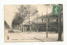 Cp,  93 , SAINT OUEN , Carrefour De L'avenue MICHELET Et De La Rue Du LANDY, Voyagée 1914, Restaurant - Saint Ouen