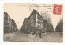 Cp,  93 , SAINT OUEN , L'avenue Des BATIGNOLLES Et La Rue MONTMARTRE , Voyagée - Saint Ouen