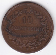 Italie 10 Centesimi 1866 T Turin , Vittorio Emanuele II. - 1861-1878 : Victor Emmanuel II