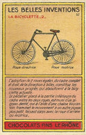 Chromo Les  Belles Inventions - Publicité Chocolat Le Rhône - La Bicyclette 2 . - Altri