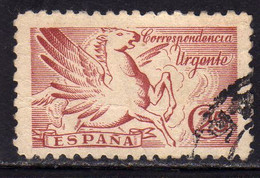 SPAIN ESPAÑA SPAGNA 1939 1942 EXPRESS ESPRESSO PEGASO CORRISPONDENCIA URGENTE CENT. 25c USED USATO OBLITERE' - Exprès