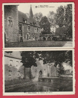 Solre-sur-Sambre - Le Château  -2 Cartes -Cour Intérieure Et Douves ( Voir Verso ) - Erquelinnes