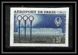 France N°1283 Aéroport De Paris-Orly Cote 46 Non Dentelé ** MNH (Imperf) DISCOUNT - Non Dentellati