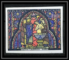 France N°1492 Tableau (Painting) Vitrail De La Sainte-Chapelle Paris Judas Non Dentelé ** MNH (Imperf) - Non Dentellati