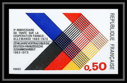 France N°1739 Coopération Franco Allemande Germany 1973 Non Dentelé ** MNH (Imperf) - Non Dentellati