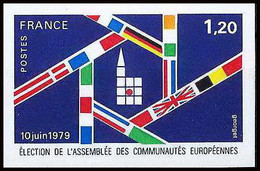 France N°2050 Communautés Européennes FLAG DRAPEAU Europe / Europa Cote 140 Non Dentelé ** MNH Imperf - Non Dentellati