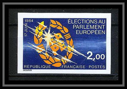 France N°2306 Parlement Européen 1984 (europe Europa Cept) Non Dentelé ** MNH (Imperf) - Ungezähnt