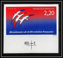 France N°2560 Bicentenaire De La Révolution Folon 1989 Non Dentelé ** MNH (Imperf) - Imperforates