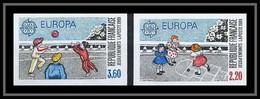France N°2584/2585 Europa 1989 Jeux D'enfants La Marelle Balle Child Games Non Dentelé ** MNH Imperf Cote 80 - Imperforates