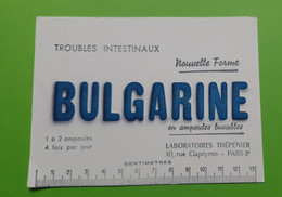 Buvard 1069 - Laboratoire - BULGARINE - Règle - Etat D'usage: Voir Photos - 14x11 Cm Environ - Années 1950 - Produits Pharmaceutiques