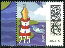 BRD - Mi 3661 ✶✶ # F7 - 275c Leuchtfederstift,  Ausg.: 03.01.2022 - Unused Stamps