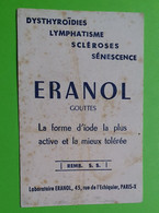 Buvard 1080 - Laboratoire - ERANOL - Etat D'usage: Voir Photos - 8 X 12 Cm Environ - Années 1950 - Produits Pharmaceutiques