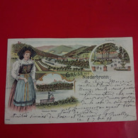 GRUSS AUS NIEDERBRONN LITHOGRAPHIE MULTIVUES - Niederbronn Les Bains