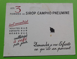 Buvard 1086 - Laboratoire - CAMPHO PNEUMINE - Etat D'usage: Voir Photos - 12.5 X 10 Cm Environ - Années 1950 - Produits Pharmaceutiques