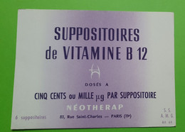 Buvard 1091 - Laboratoire - NEOTHERAP - Etat D'usage: Voir Photos - 13.5 X 10 Cm Environ - Années 1950 - Produits Pharmaceutiques