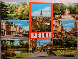 Peine Card - Herzberg - Breitestr. + Andere - 8 Photo's On Card - Ed. Ferd Lagerbauer - See Scans For Stamps And Eventua - Peine