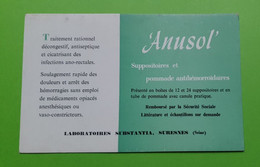 Buvard 565 - Laboratoire Substantia - ANUSOL - Etat D'usage: Voir Photos - 14 X 9 Cm Environ - Années 1960 - Produits Pharmaceutiques