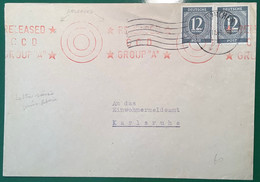 "RELEASED CCD GROUP A" Seltene Type Zensur Brief München1946>Karlsruhe(Deutschland Allierte Besetzung U.S Censored Cover - Andere & Zonder Classificatie