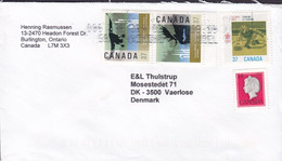 Canada CALGARY 2002 Cover Lettre VÆRLØSE Denmark Curling Animal Wildlife Conservation Pair Moose Eagle W. Margin - Storia Postale