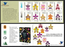 Ecuador Orchids Flowers 10v Booklet 2006 MNH SG#2902-2911 MI#2948-2957 CV£23.- - Ecuador