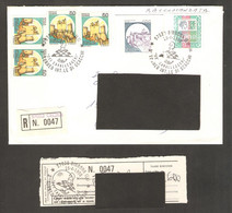 Italy 1990 Bibbona - Chess Cancel On Envelope, Registered + Receipt - Echecs