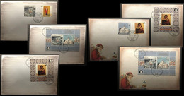 Russia And Finland 2021 Merry Christmas Valaam Monastery Cathedrals And Icons Peterspost Full Set Of 6 FDC's - FDC