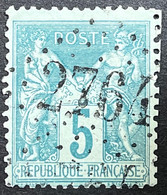 N°75 5c Vert, Obl Jour De L' An N°2764 - 1876-1898 Sage (Type II)