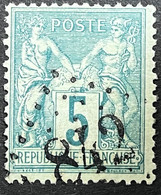 N°75 5c Vert, Obl Jour De L' An N°842 - 1876-1898 Sage (Type II)
