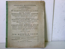 Carmen Solemne Creationi XI. Philos. Doctorum Et L.L. A.A. Mag Rectore Magnifico Godofredo Augusto Arndtio, Pr - Philosophie