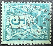 N°75 5c Vert, Obl Jour De L' An N°1240 - 1876-1898 Sage (Type II)