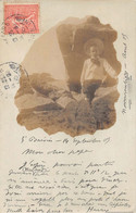 ¤¤    -  ILE-de-NOIRMOUTIER   -  Carte-Photo D'un Enfant Dans Les Rochers En Août 1905  -  Voir Le Texte     -   ¤¤ - Ile De Noirmoutier