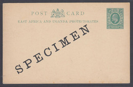 East Africa & Uganda, KEVII 1/2a Postal Card With SPECIMEN Overprint - East Africa & Uganda Protectorates