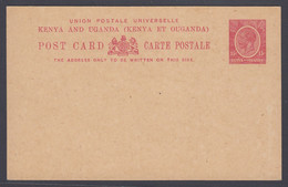 Kenya & Uganda, KGV 15c Unused Postal Card - Kenya & Ouganda