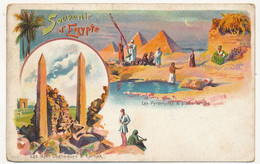 CPA - EGYPTE - Souvenir D' Egypte (Type Grüss) - Pyramides