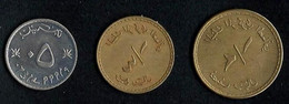 OMAN -  3 Monnaies : 50 BAISA - 1/4 OMANIRIAL - 1/2 RIAL - Voir Photos - Omán
