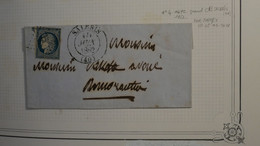 AL17 FRANCE  BELLE  LETTRE ETONNANTE  1852 SAIRRIS POUR ROMORANTIN  ++ CERES N°4 VOISIN ++G C  + AFFRANCH. INTERESSANT - 1849-1850 Ceres