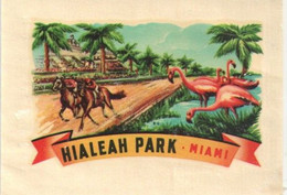 AUTOCOLLANT De Pare-brise/ HIALEAH PARK / Miami / Floride / USA/ Vers 1930-1950   AC162 - Aufkleber