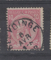 COB 46 Oblitération Centrale SLEYDINGE +8 - 1884-1891 Leopold II