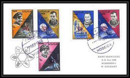 4997/ Espace (space Raumfahrt) Lettre (cover) 10/9/1966 N° 494/501 Moon Landing Luna 9 Overprint FDC YAR (yemen Du Nord) - Asia