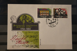 Slowenien 1994; Philharmonische Gesellschaft, Musik, FDC, MiNr 95-96 - Briefe U. Dokumente