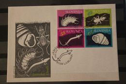 Slowenien 1993; Höhlentiere, Tiere, FDC, MiNr 60-63 - Briefe U. Dokumente