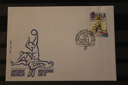 Slowenien 1993; Mittelmeer-Spiele, Sport, FDC, MiNr 58 - Cartas & Documentos