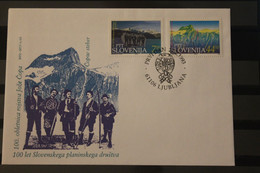 Slowenien 1993; Slowenische Alpine Gesellschaft, FDC, MiNr 43-44 - Covers & Documents