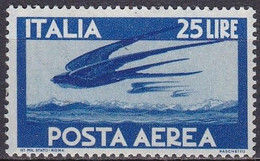 IT124 – ITALY - ITALIE – AIRMAIL – 1947 – CLAPS HANDS & PLANE – Y&T # 118 MVLH 15 € - Airmail