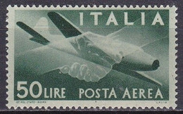 IT125 – ITALY - ITALIE – AIRMAIL – 1947 – CLAPS HANDS & PLANE – SG # 677 MVLH 50 € - Poste Aérienne