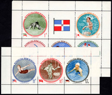 Dominican Republic 1960 Olympic Games Perf Souvenir Sheets Unmounted Mint. - Dominicaanse Republiek