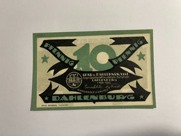 Allemagne Notgel Dahlenburg 10 Pfennig - Collections